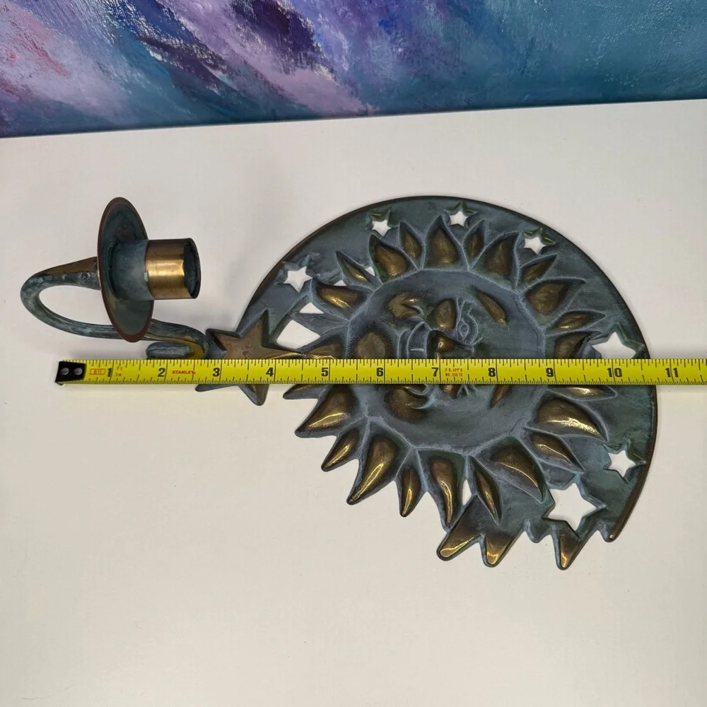 SOLD PartyLite Sun & Moon 1994 Wall Hanging Candle Holders Celestial Vintage Sco - Picture 15 of 16
